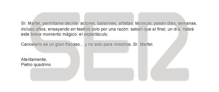 Consulta el texto íntegro de la carta. Consulta el texto íntegro de la carta.
