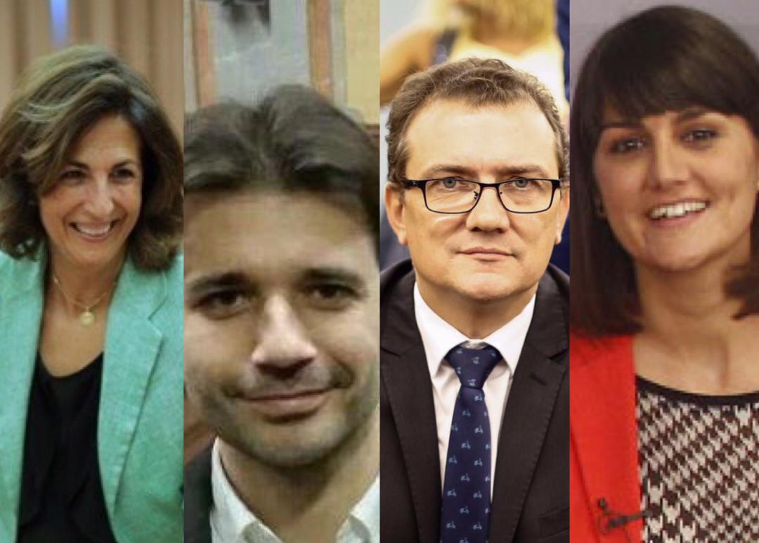De izquierda a derecha: Isabel Borrego (PP); Javier Sánchez Serna (Podemos); Miguel Garaulet (Ciudadanos) y María González (PSOE) De izquierda a derecha: Isabel Borrego (PP); Javier Sánchez Serna (Podemos); Miguel Garaulet (Ciudadanos) y María González (PSOE)