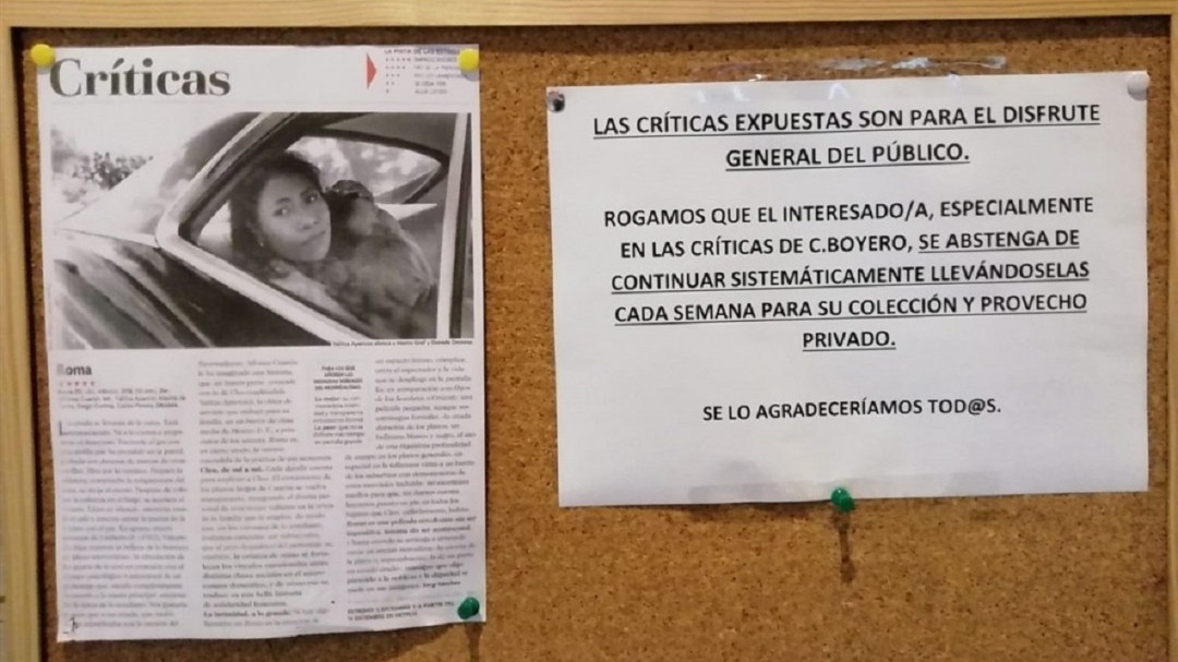 El misterioso ladrón que roba críticas de Boyero