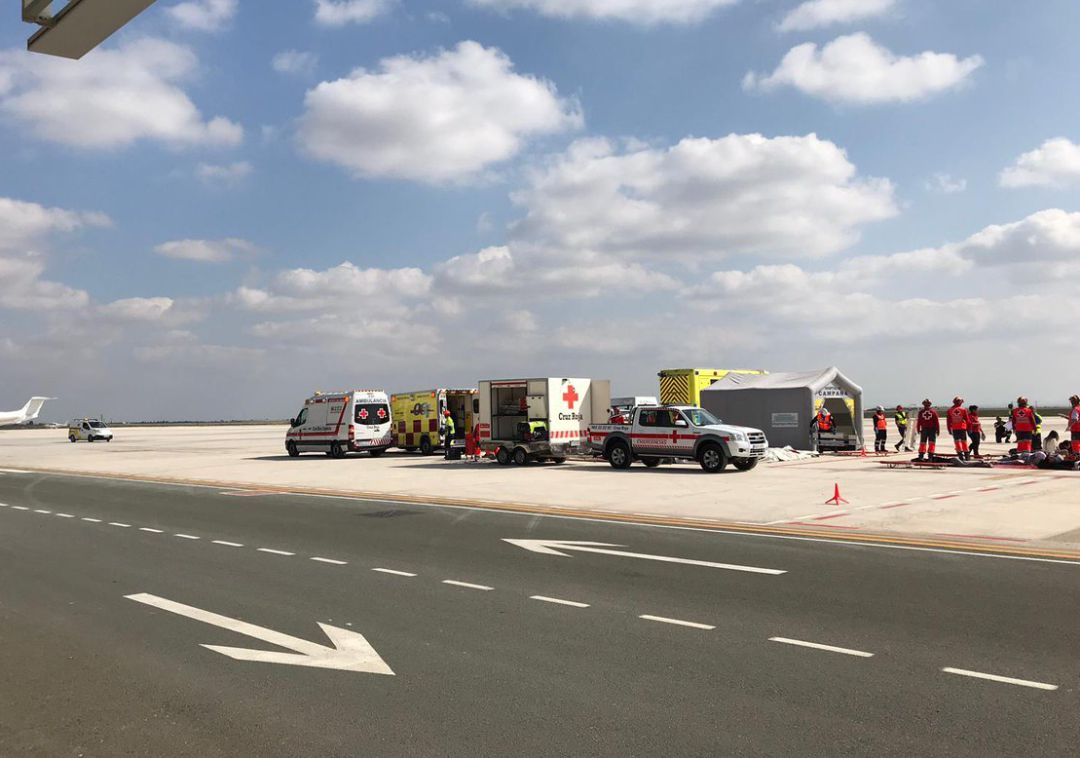 Simulacro de emergencia en el Aeropuerto Internacional de la Región de Murcia Simulacro de emergencia en el Aeropuerto Internacional de la Región de Murcia