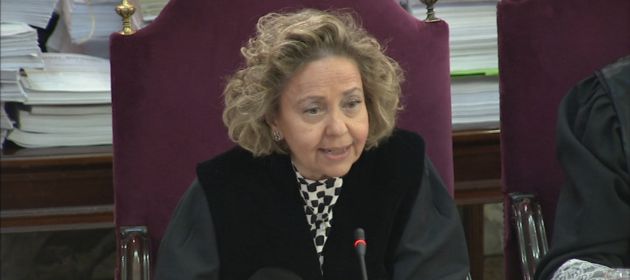 La fiscal Consuelo Madrigal, durant l'interrogatori a Josep Rull La fiscal Consuelo Madrigal, durant l'interrogatori a Josep Rull