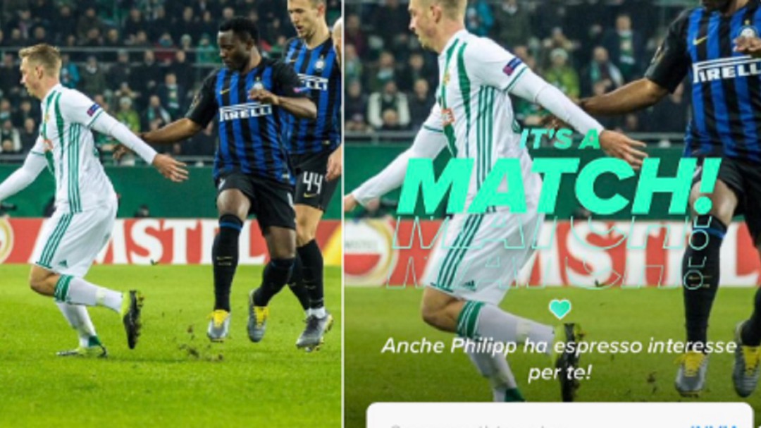 Un jugador aprovecha un partido ante el Inter y la Milan Fashion Week para ligar por Tinder