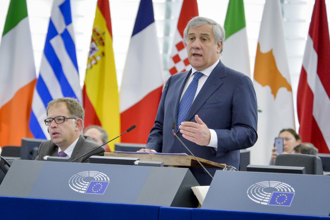 El presidente del Parlamento Europeo, Antonio Tajani El presidente del Parlamento Europeo, Antonio Tajani