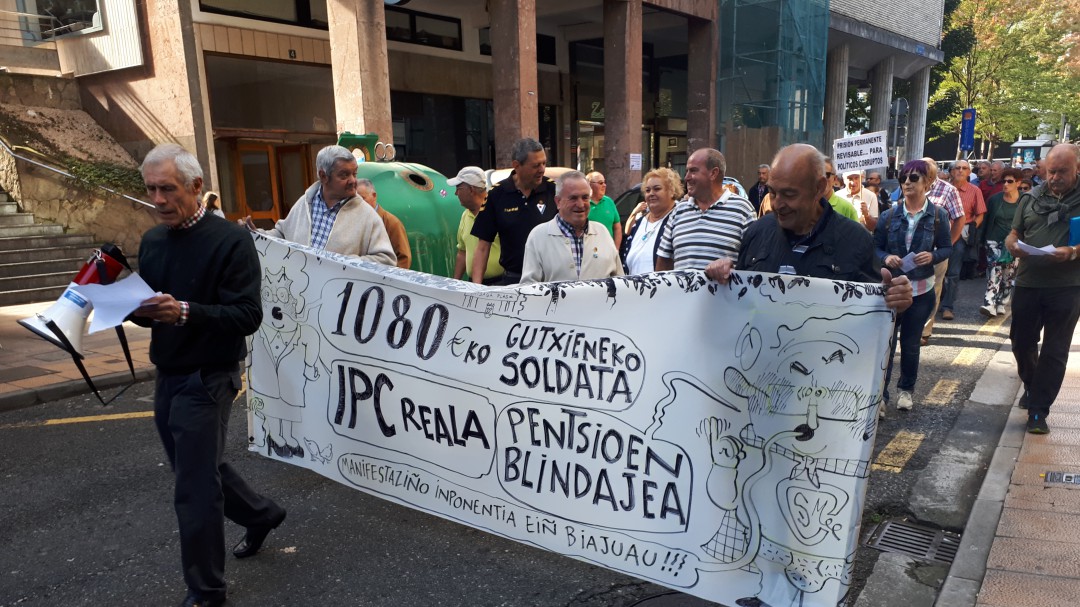 Los jubilados de Eibar ven como una gran noticia la ruptura del Pacto de Toledo