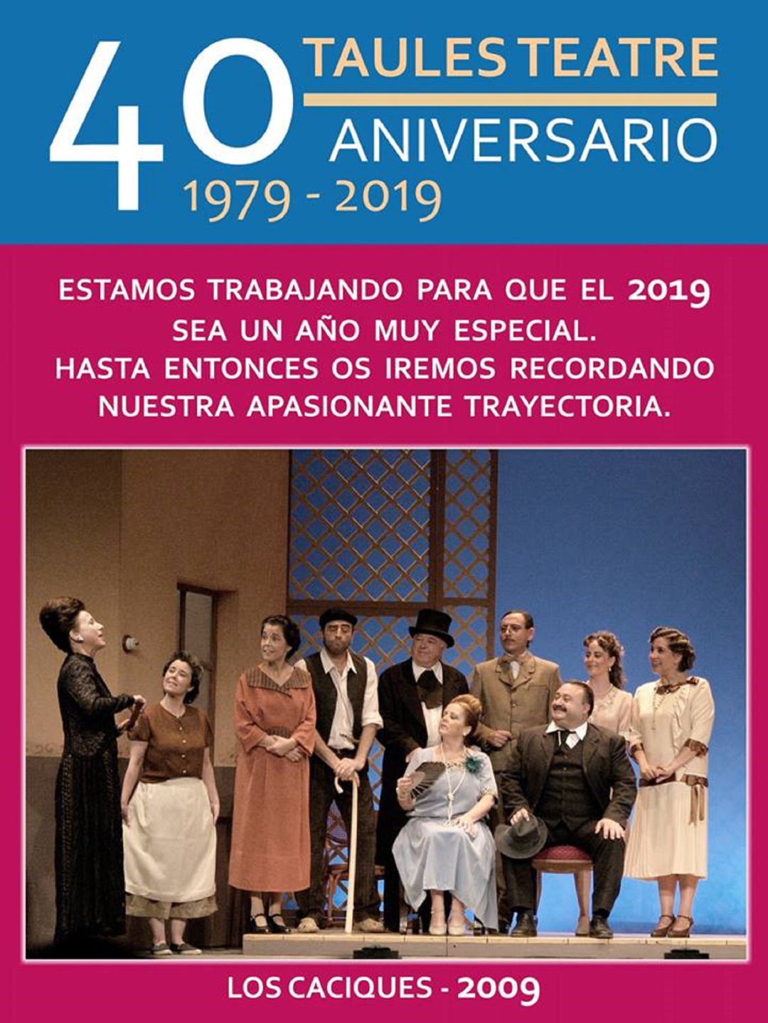 Teatro amateur Elda: El Instituto Juan Gil-Albert celebra el 40 aniversario de Taules Teatre con una mesa redonda Teatro amateur Elda: El Instituto Juan Gil-Albert celebra el 40 aniversario de Taules Teatre con una mesa redonda