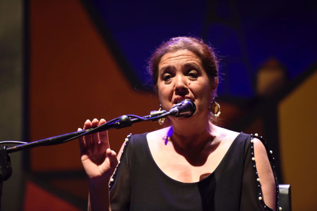 Lole Montoya durante su actuación en el Festival de Cante de Las Minas Lole Montoya durante su actuación en el Festival de Cante de Las Minas