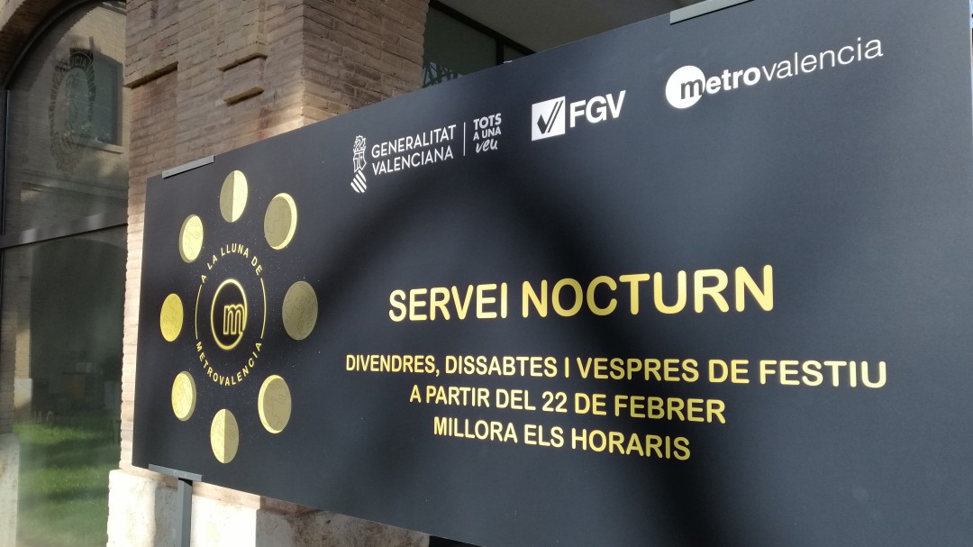 Más metro nocturno en Valencia y sin huelga