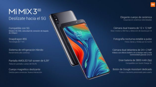 Características del Mi MIX3. Características del Mi MIX3.