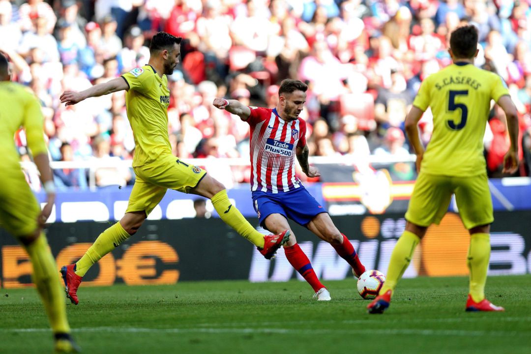 Saúl en el partido ante el Villarreal. Saúl en el partido ante el Villarreal.