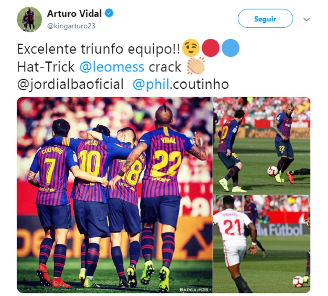 A Arturo Vidal no se le da muy bien Twitter. A Arturo Vidal no se le da muy bien Twitter.
