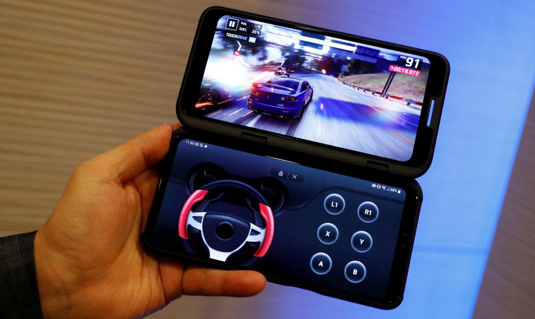 EL nuevo LG V50 con sus dos pantallas. EL nuevo LG V50 con sus dos pantallas.