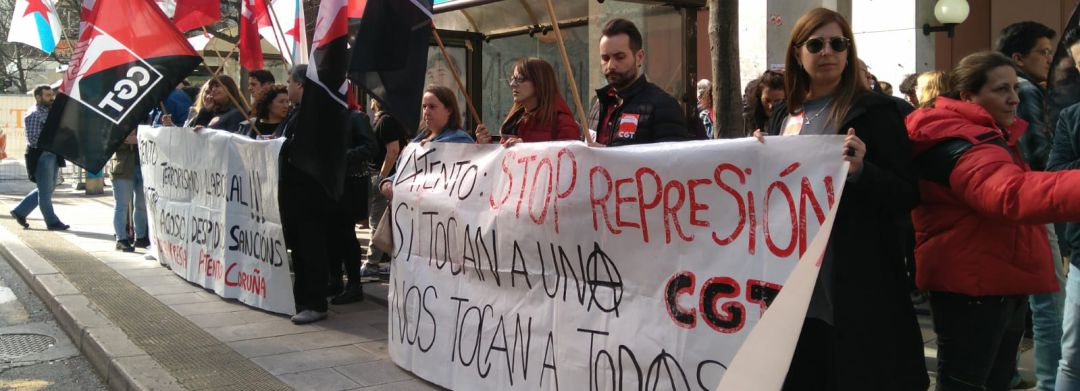 Movilización de los trrabajadores de Atento en A Coruña Movilización de los trrabajadores de Atento en A Coruña