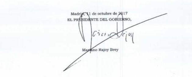 Carta enviada a Puigddemont por Rajoy Carta enviada a Puigddemont por Rajoy