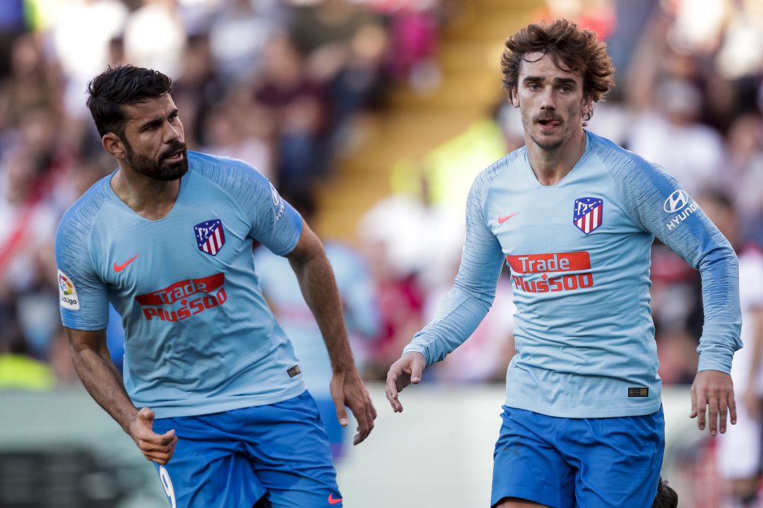 Diego Costa y Antoine Griezmann en un partido con el Atlético. Diego Costa y Antoine Griezmann en un partido con el Atlético.