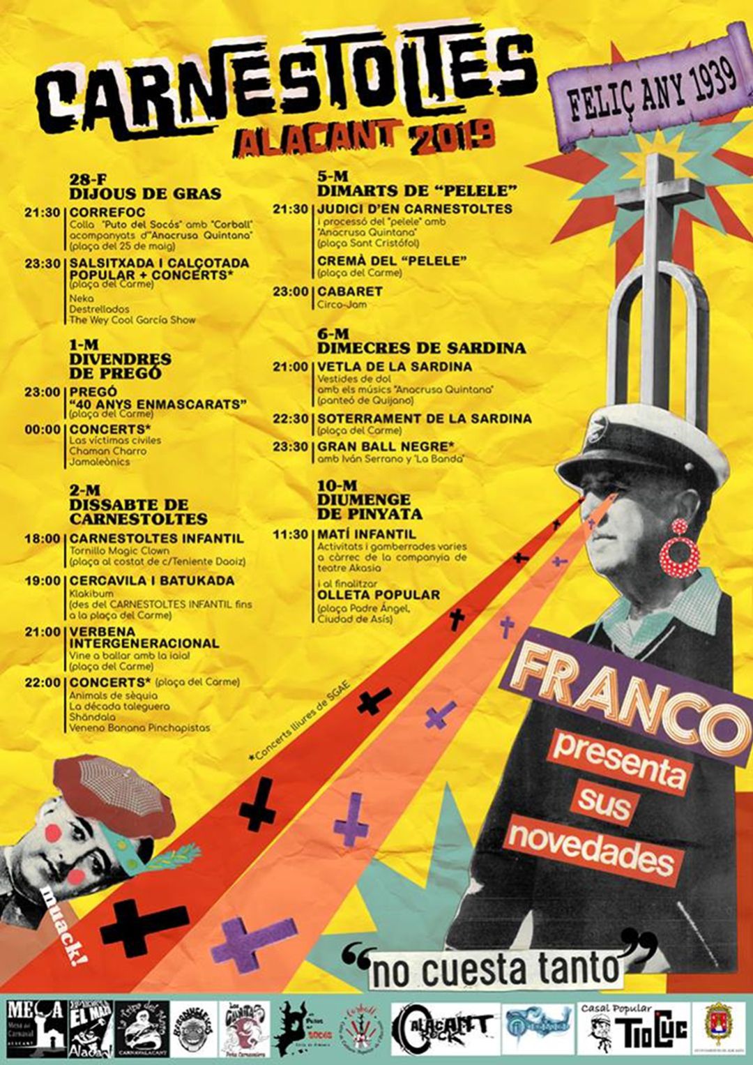 Cartel de los Carnestoltes 2019 de la Mesa de Carnaval Cartel de los Carnestoltes 2019 de la Mesa de Carnaval