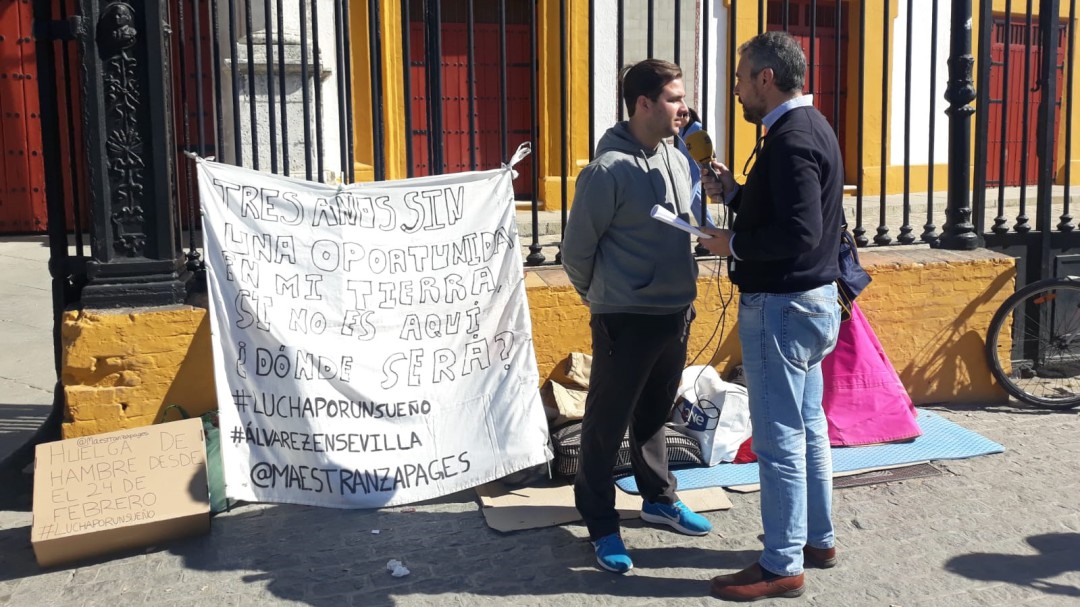 El novillero Jesús Álvarez, en huelga de hambre