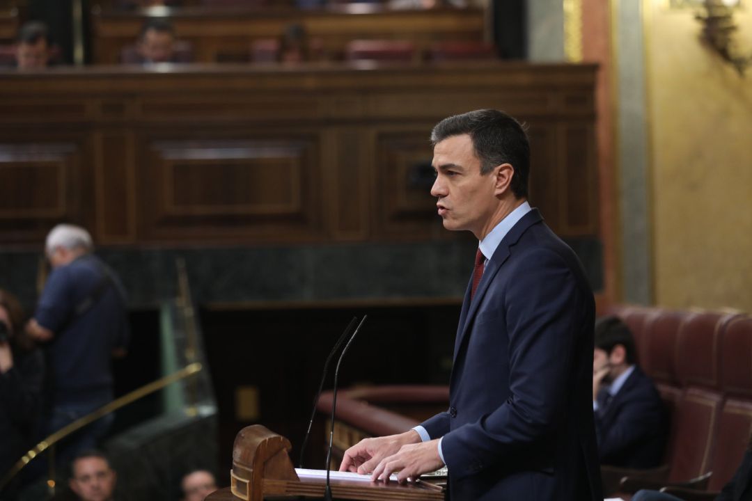 El presidente del Gobierno, Pedro Sánchez, interviene en el Congreso para informar de las sociedades de sus ministros, Venezuela y Brexit antes de la última sesión de control del Gobierno. El presidente del Gobierno, Pedro Sánchez, interviene en el Congreso para informar de las sociedades de sus ministros, Venezuela y Brexit antes de la última sesión de control del Gobierno.