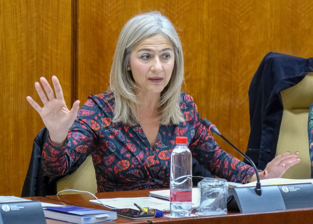 Patricia del Pozo, consejera de Cultura, en una intervención en el Parlamento de Andalucía Patricia del Pozo, consejera de Cultura, en una intervención en el Parlamento de Andalucía