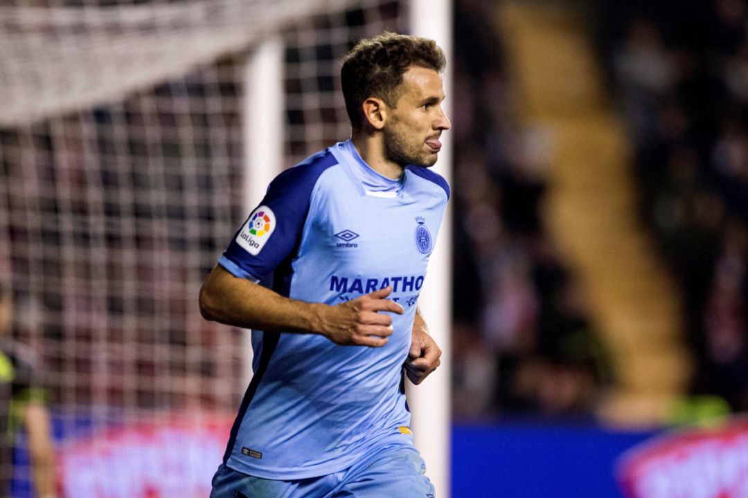Stuani celebra su segundo gol durante el partido contra el Rayo Vallecano Stuani celebra su segundo gol durante el partido contra el Rayo Vallecano