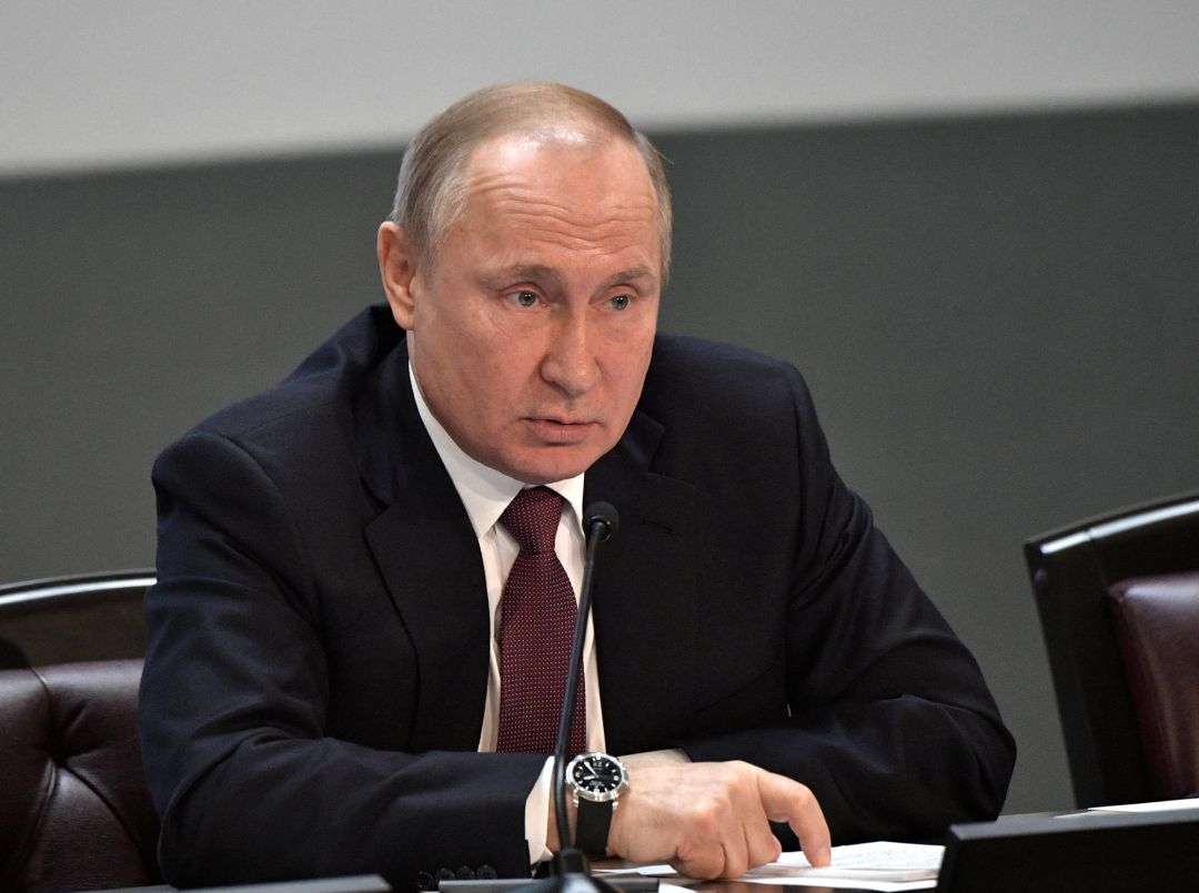 El presidente ruso comparece tras una reunión con el ministro del Interior el pasado mes de febrero. El presidente ruso comparece tras una reunión con el ministro del Interior el pasado mes de febrero.