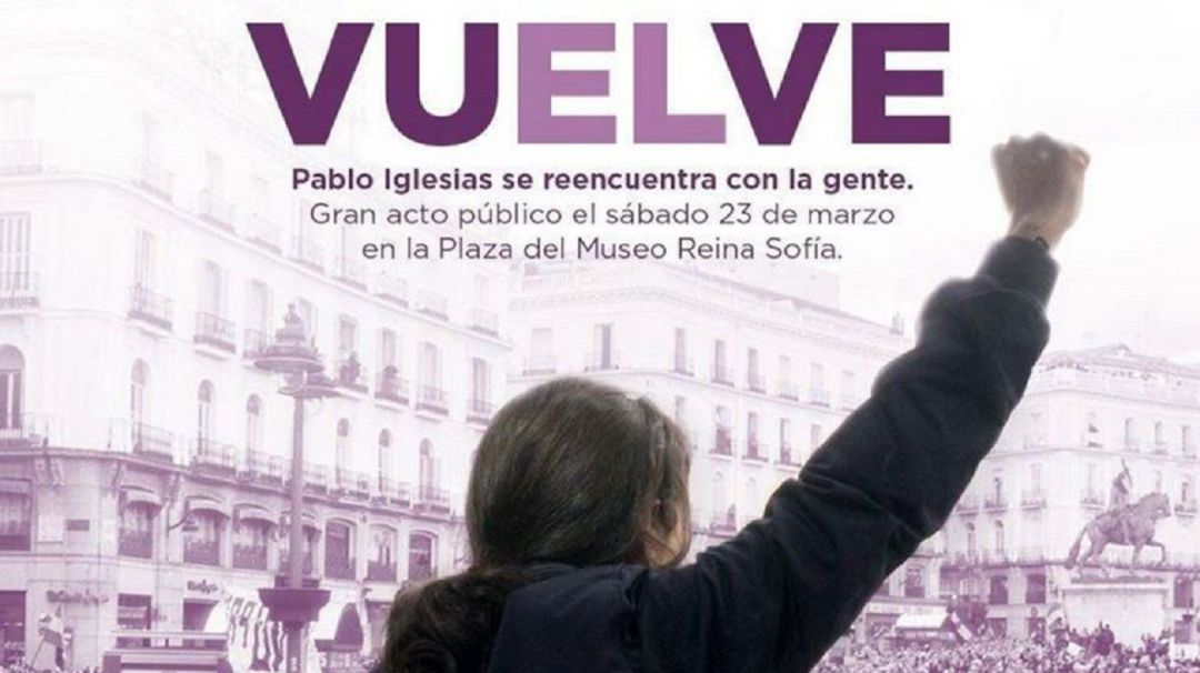 El cartel retirado por Podemos. El cartel retirado por Podemos.