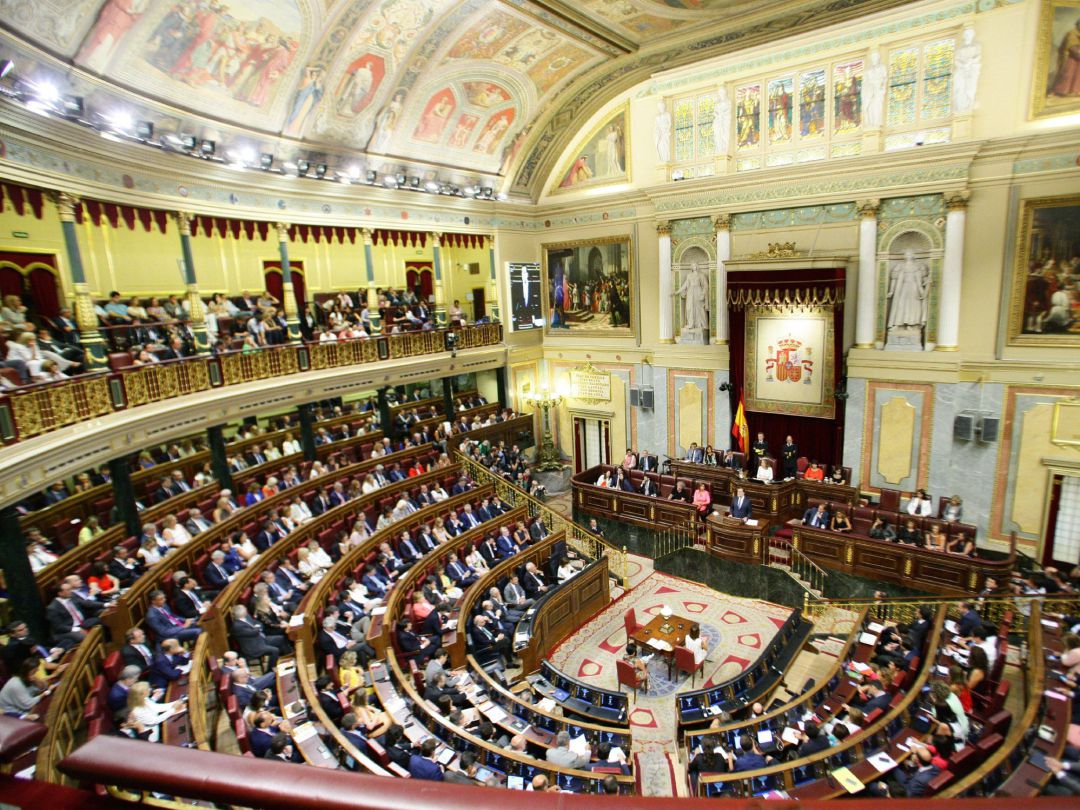 Diputados en el hemiciclo. Plano general Diputados en el hemiciclo. Plano general
