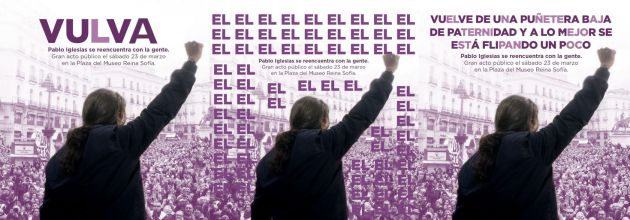 Los carteles alternativos del regreso de Pablo Iglesias. Los carteles alternativos del regreso de Pablo Iglesias.