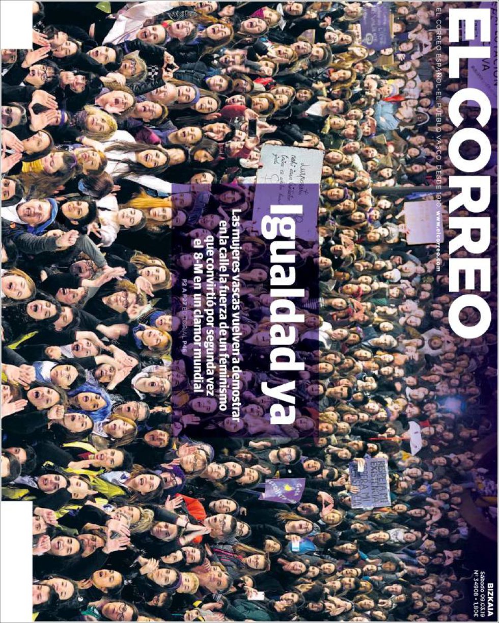 Portada de EL CORREO el 9M Portada de EL CORREO el 9M