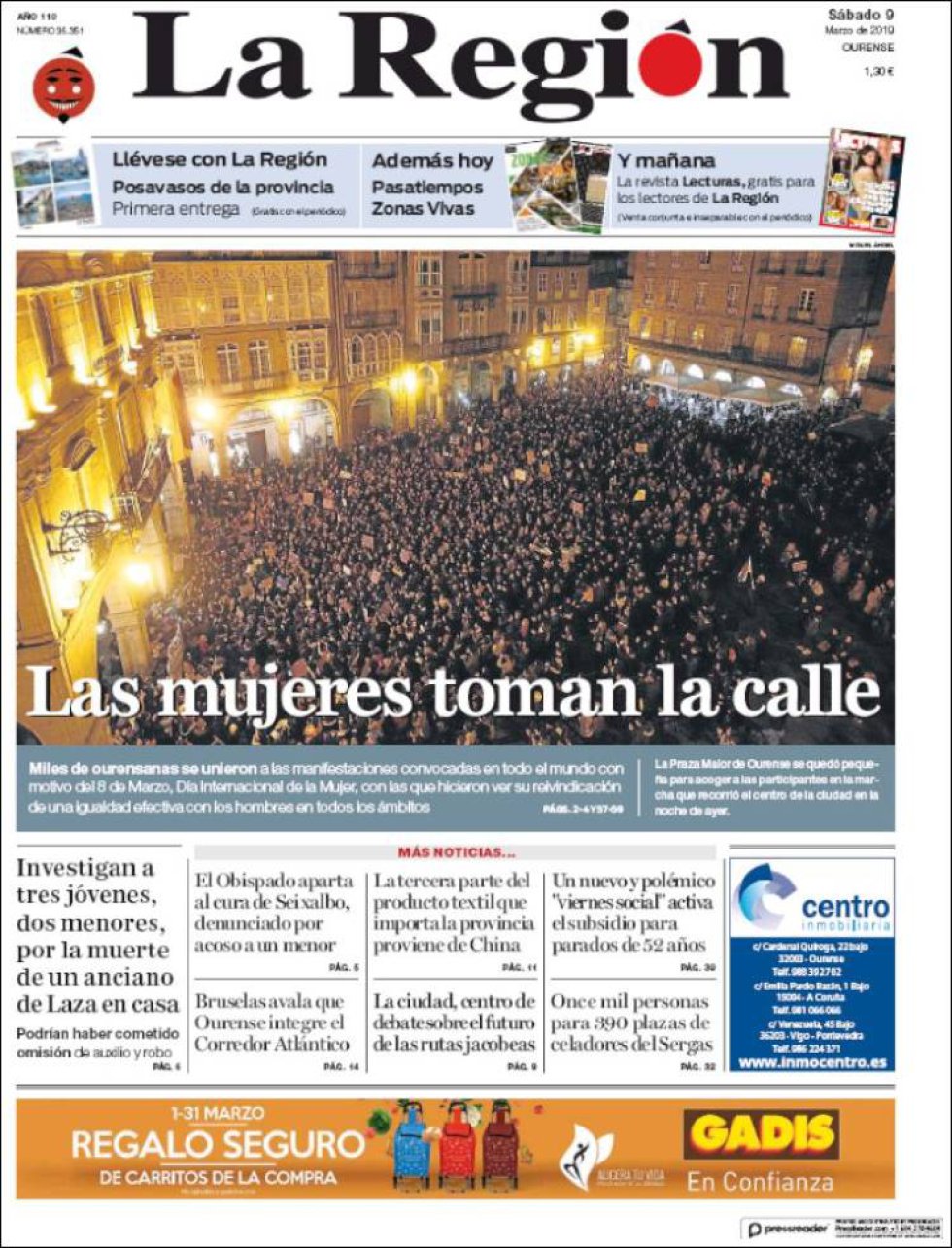 Portada de La Región del 9M Portada de La Región del 9M