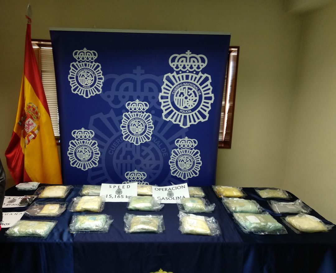 Droga inacuatada por la Policía Nacional en Aranda durante la Operación GASOLINA Droga inacuatada por la Policía Nacional en Aranda durante la Operación GASOLINA