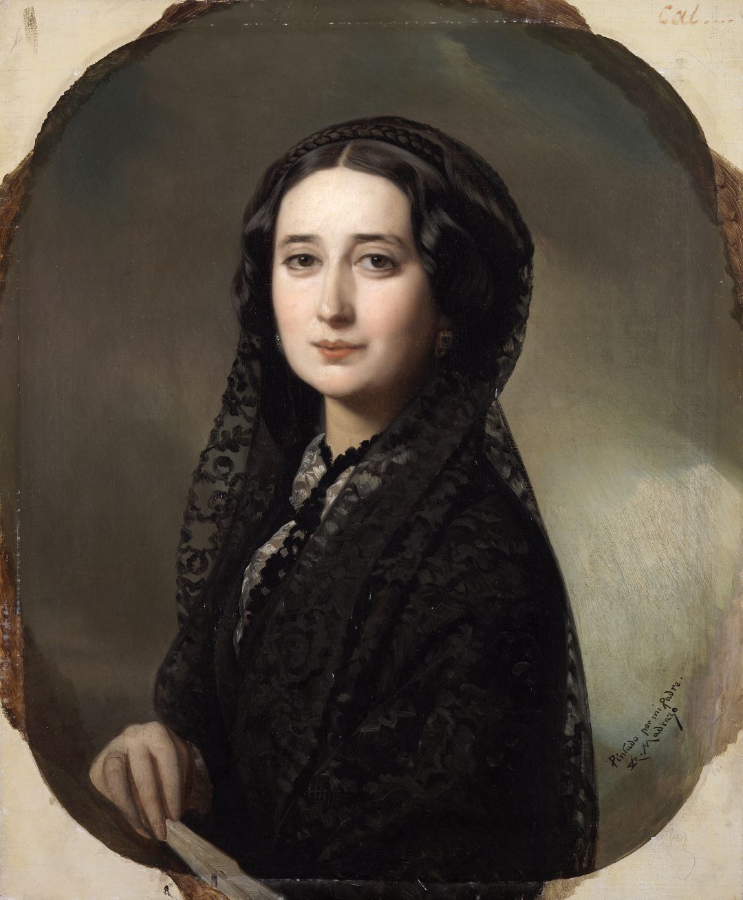 Retrato de Carolina Coronado (c.1855), óleo sobre lienzo. Retrato de Carolina Coronado (c.1855), óleo sobre lienzo.