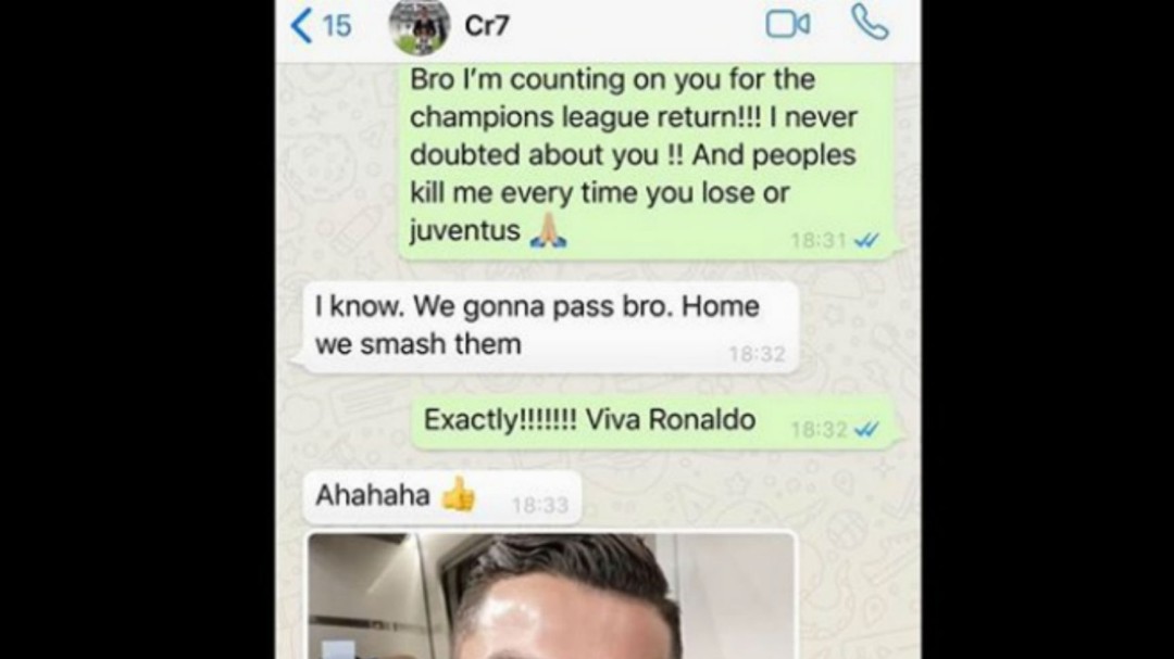 Evra desvela la conversación de whatsapp que tuvo con Cristiano Ronaldo antes del partido ante el Atlético