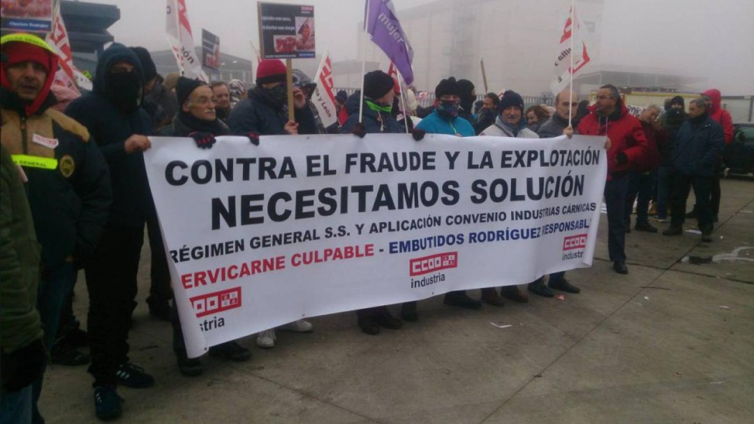 CC.OO. tacha de fraude la asamblea de trabajadores de 'Embutidos Rodríguez' que avaló el pacto negociado por UGT