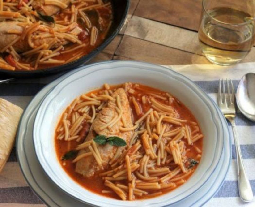 Fideos con caballas Fideos con caballas