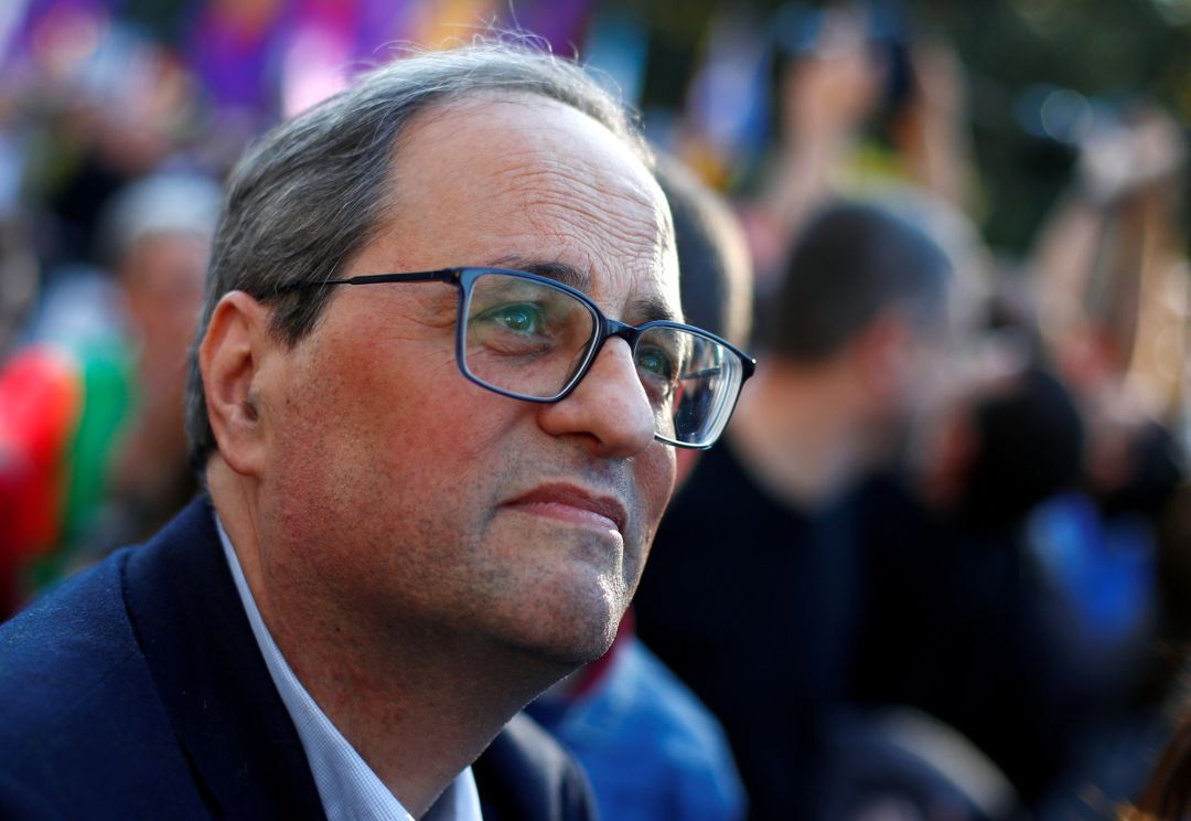 El presidente de la Generalitat, Quim Torra, durante la manifestación de este fin de semana en Madrid El presidente de la Generalitat, Quim Torra, durante la manifestación de este fin de semana en Madrid