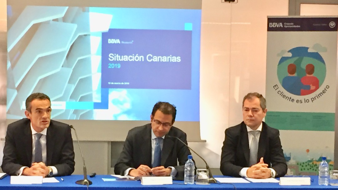 BBVA prevé que Canarias seguirá creciendo un 2,4 este año y un 1,8 en 2020