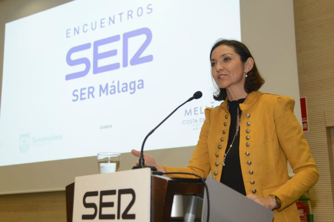 La ministra de Turismo, Comercio e Industria, durante su intervención en el Encuentro SER La ministra de Turismo, Comercio e Industria, durante su intervención en el Encuentro SER
