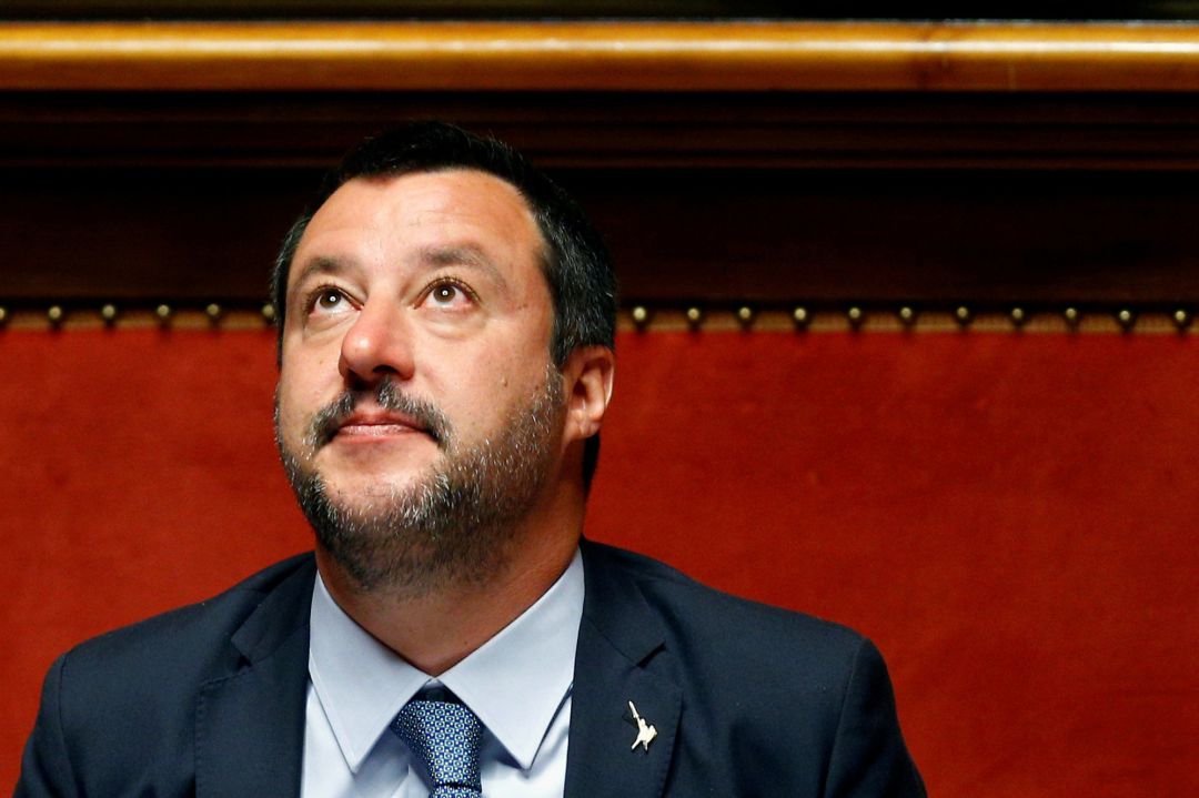 El ministro Salvini durante la sesión de este miércoles. El ministro Salvini durante la sesión de este miércoles.