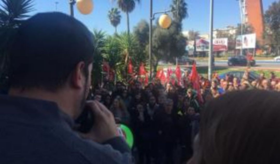 Una de las protestas de los trabajadores de Konecta Una de las protestas de los trabajadores de Konecta