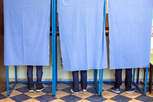 Cabinas de votación en Rumanía. Cabinas de votación en Rumanía.