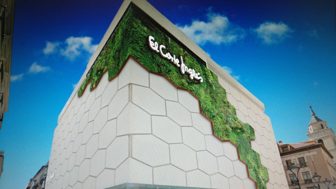 Valladolid instalará en El Corte Inglés la primera fachada verde del país