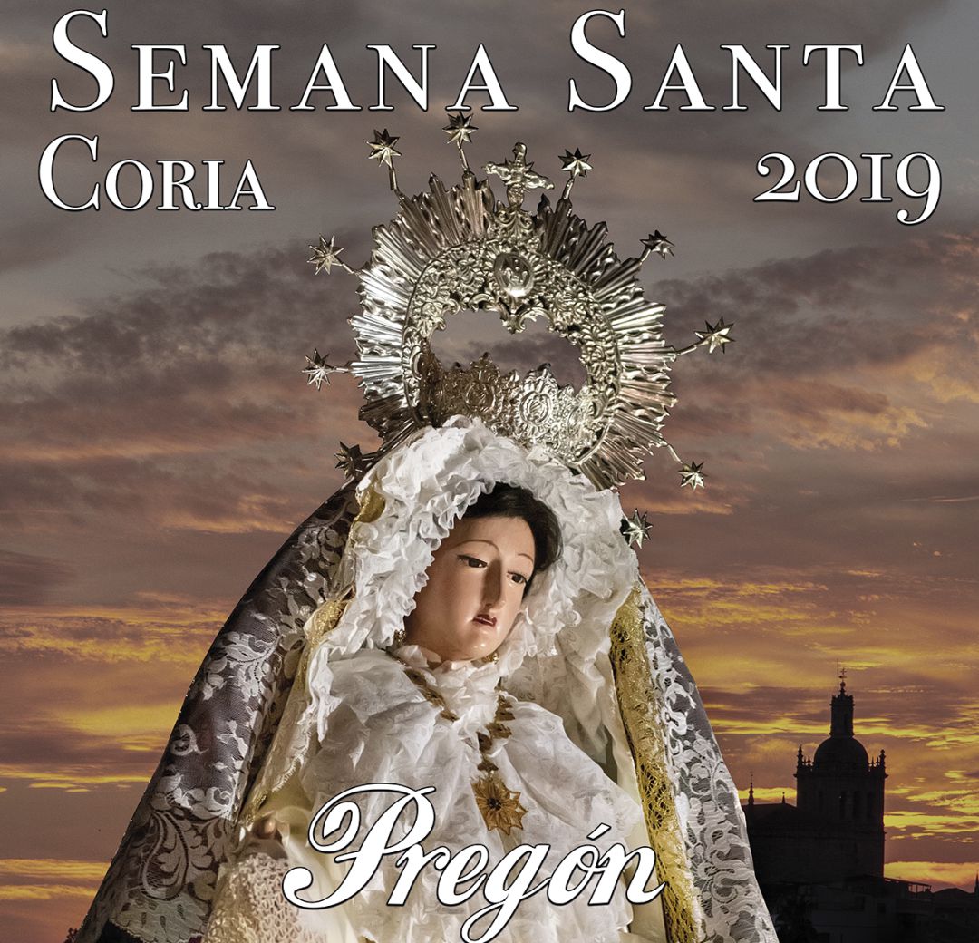 Detalle del cartel del pregón de Semana Santa de Coria Detalle del cartel del pregón de Semana Santa de Coria