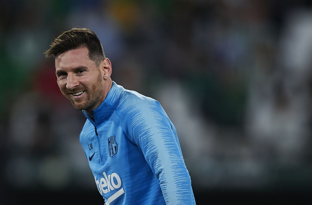 Leo Messi, antes del partido de Liga contra el Real Betis Leo Messi, antes del partido de Liga contra el Real Betis
