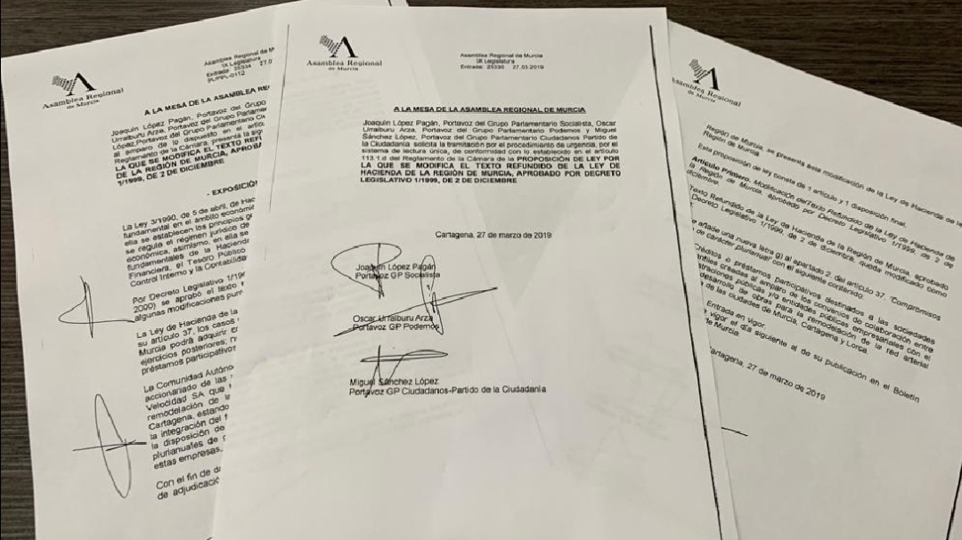 Avanzar en el soterramiento es sólo cuestión de "añadir un párrafo" a la ley de Hacienda