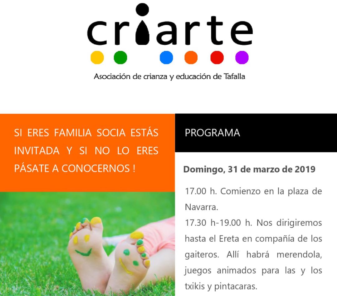 Cartel de la fiesta de primer aniversario de Criarte Cartel de la fiesta de primer aniversario de Criarte