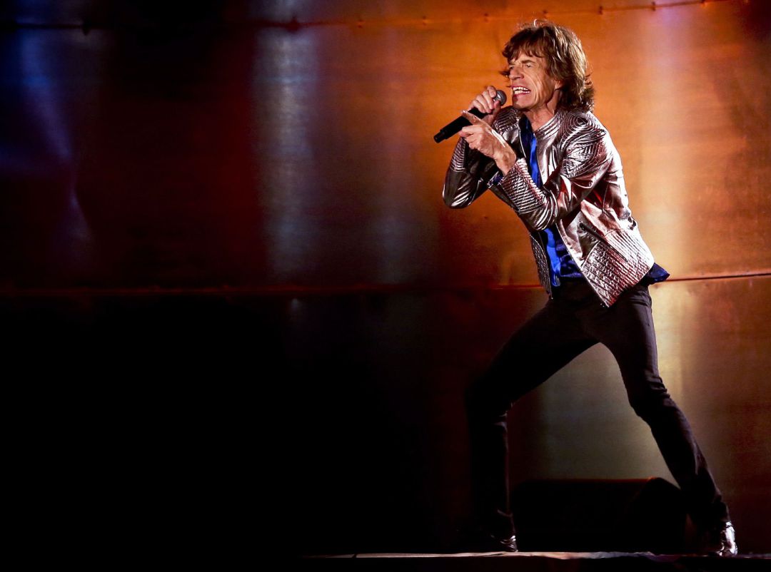 Mick Jagger durante una actuación con los Rolling Stones Mick Jagger durante una actuación con los Rolling Stones