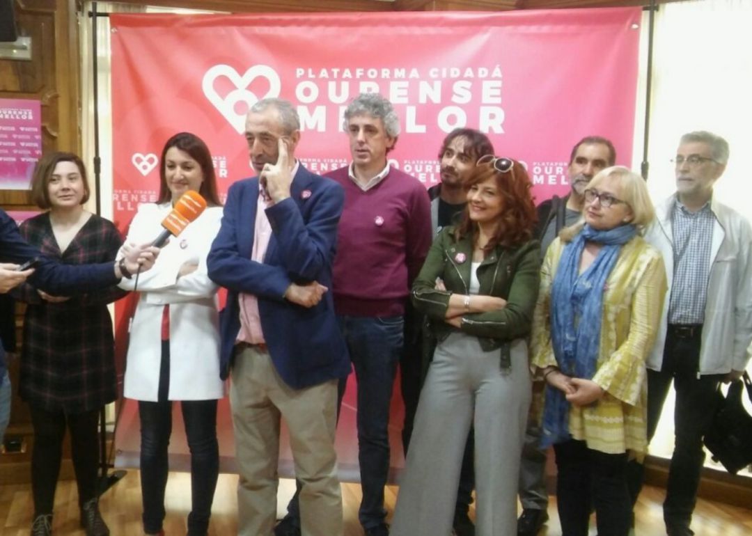 Etelvino Blanco y el resto de miembros de su candidatura Etelvino Blanco y el resto de miembros de su candidatura
