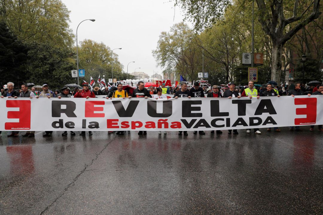 La protesta 'La Revuelta de la España Vaciada' en Madrid el pasado domingo La protesta 'La Revuelta de la España Vaciada' en Madrid el pasado domingo