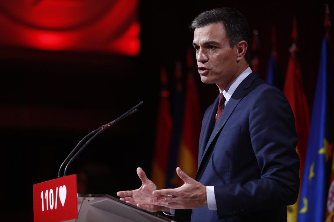El secretario general del PSOE y presidente del Gobierno, Pedro Sánchez, presenta las 110 principales medidas del programa electoral
El secretario general del PSOE y presidente del Gobierno, Pedro Sánchez, presenta las 110 principales medidas del programa electoral