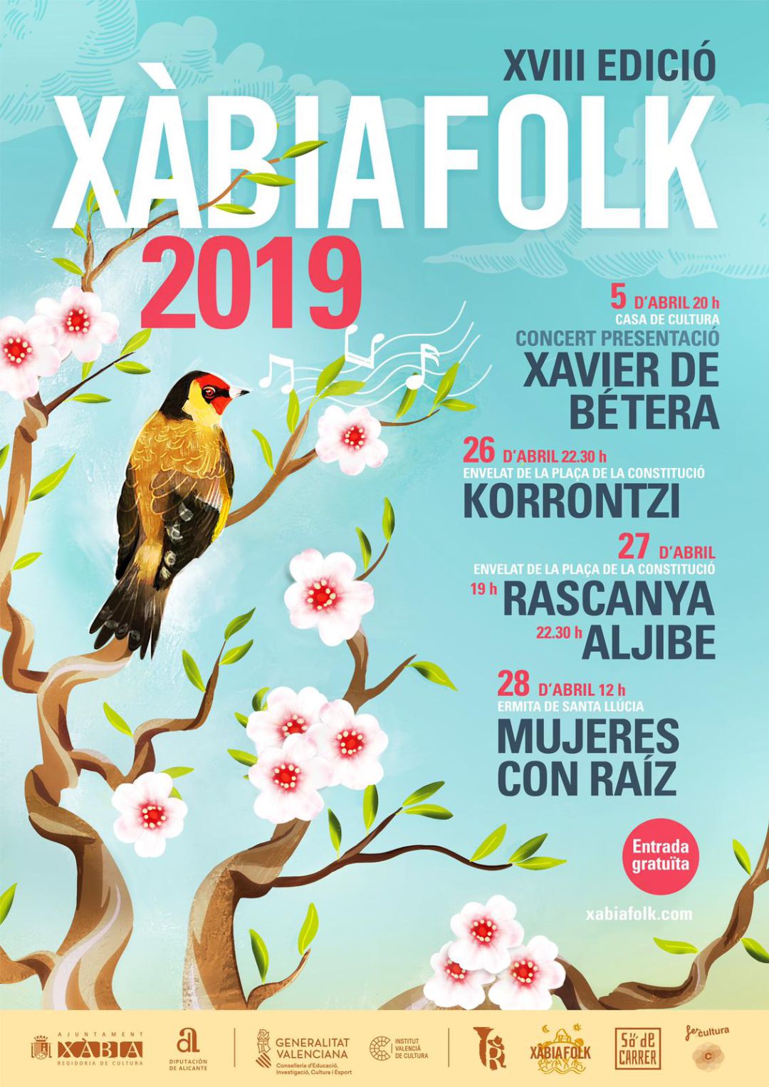 Cartel del Festival Xàbia Folk. Cartel del Festival Xàbia Folk.
